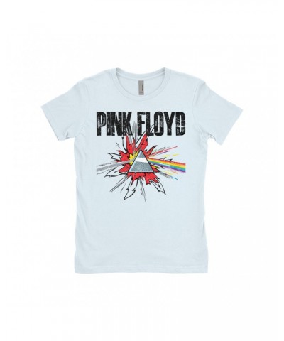 Pink Floyd Ladies' Boyfriend T-Shirt | Pop Art Prism Distressed Shirt $10.48 Shirts