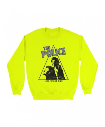 The Police Bright Colored Sweatshirt | Zenyatta Mondatta 1981 U.S. Tour Sweatshirt $13.63 Sweatshirts