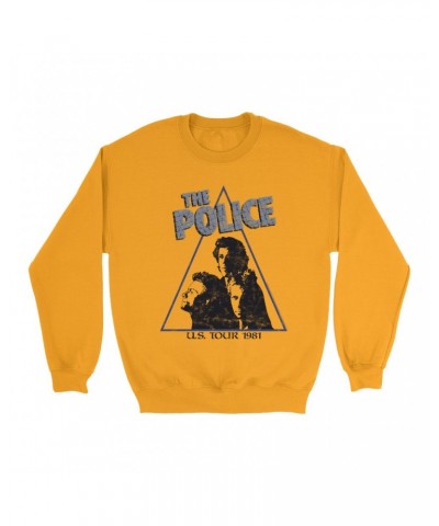 The Police Bright Colored Sweatshirt | Zenyatta Mondatta 1981 U.S. Tour Sweatshirt $13.63 Sweatshirts