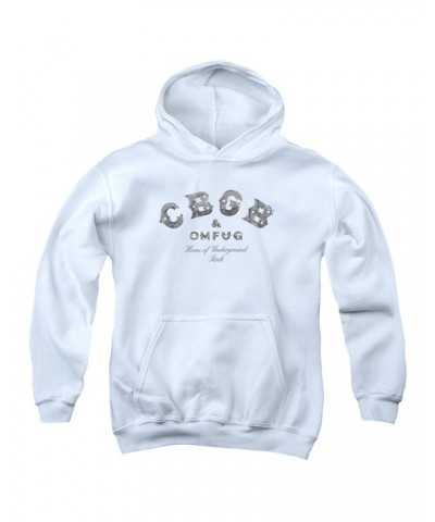 Cbgb Youth Hoodie | CLUB LOGO Pull-Over Sweatshirt $12.48 Sweatshirts