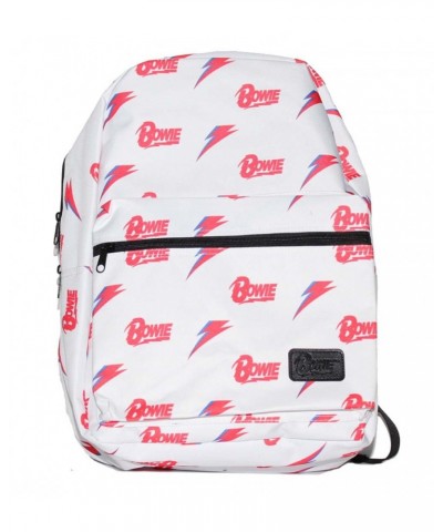 David Bowie All Over Print White Backpack $12.65 Bags