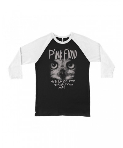 Pink Floyd 3/4 Sleeve Baseball Tee | What Do You Want From Me Design Distressed Shirt $13.78 Shirts