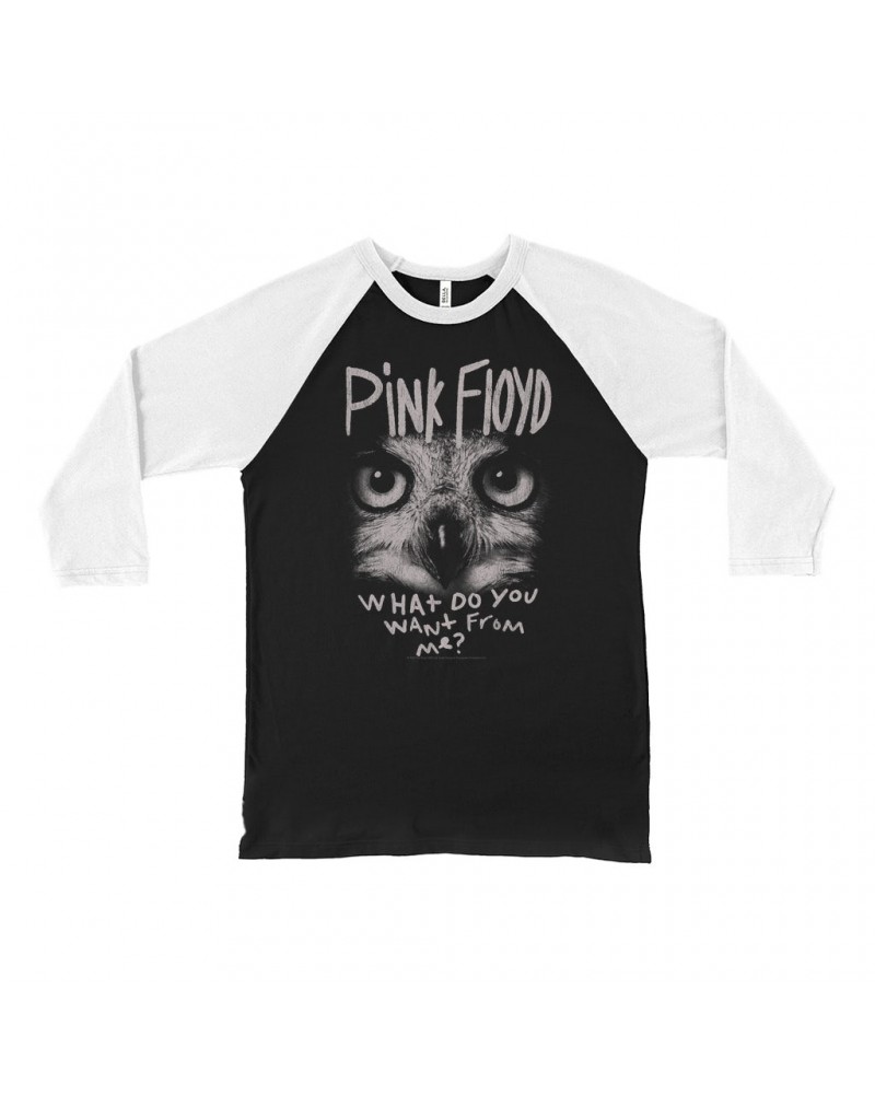 Pink Floyd 3/4 Sleeve Baseball Tee | What Do You Want From Me Design Distressed Shirt $13.78 Shirts