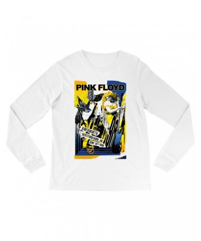 Pink Floyd Long Sleeve Shirt | Live At Hertfordshire UK Collage Concert Poster Shirt $14.68 Shirts