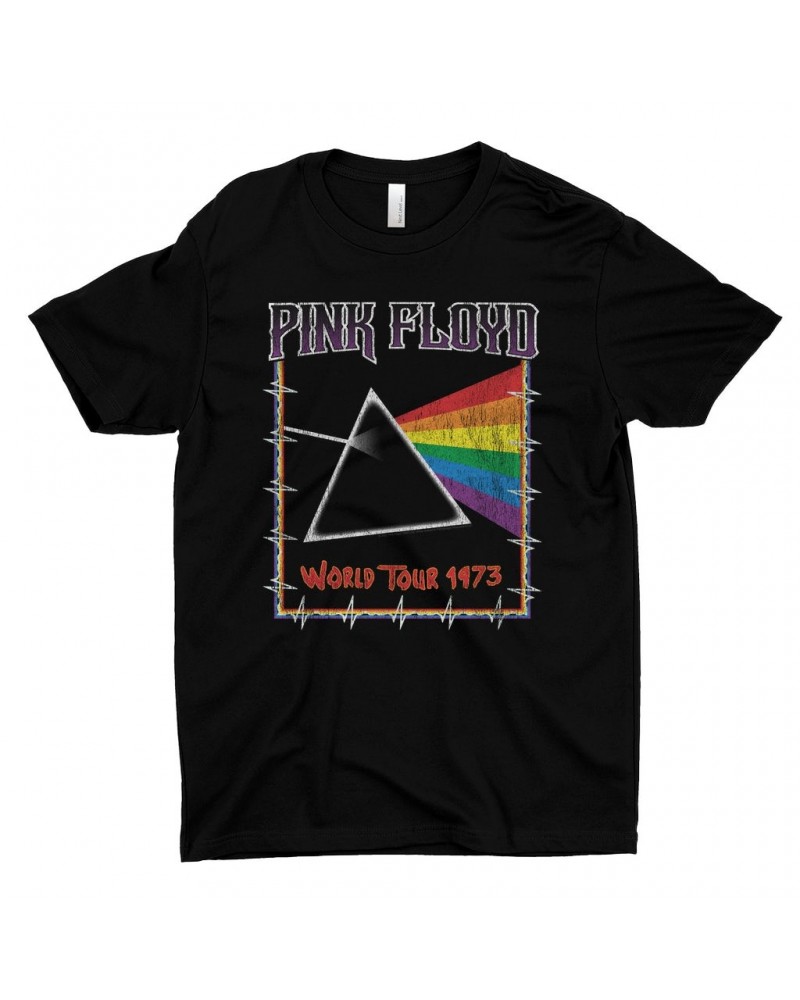 Pink Floyd T-Shirt | World Tour 1980 Prism Design Distressed Shirt $10.98 Shirts