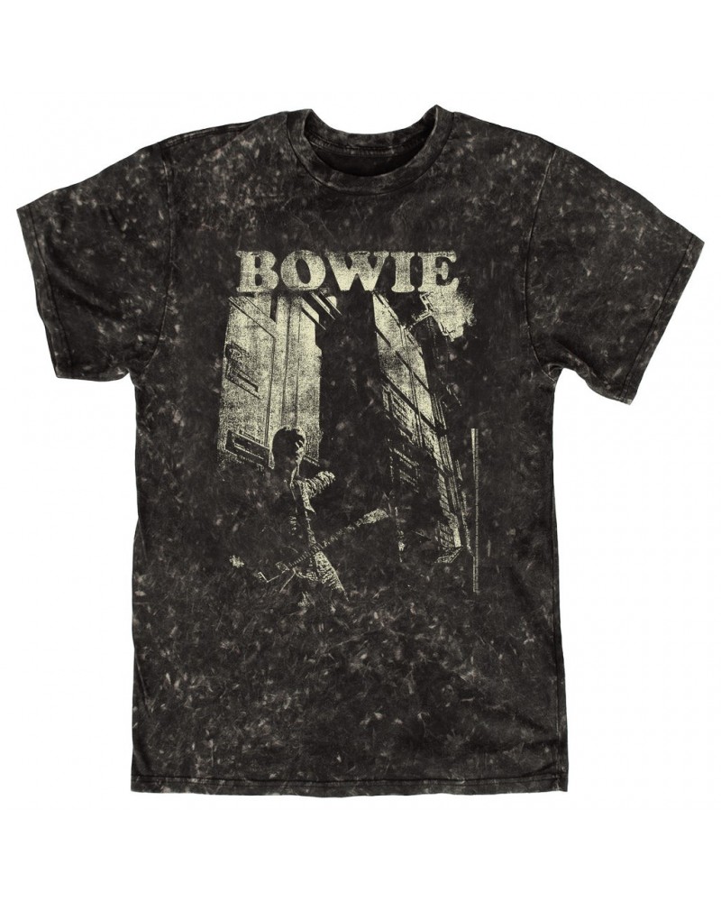 David Bowie T-shirt | With Guitar Distressed Mineral Wash Shirt $11.68 Shirts