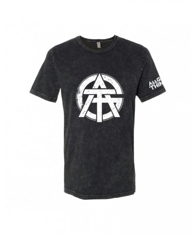 All Good Things ACID WASH BLACK AND WHITE LOGO TEE $8.00 Shirts