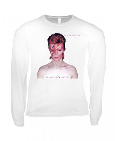 David Bowie Long Sleeve Shirt | Aladdin Sane Album Cover Shirt $12.28 Shirts