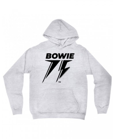 David Bowie Hoodie | Black 75th Logo Hoodie $18.78 Sweatshirts