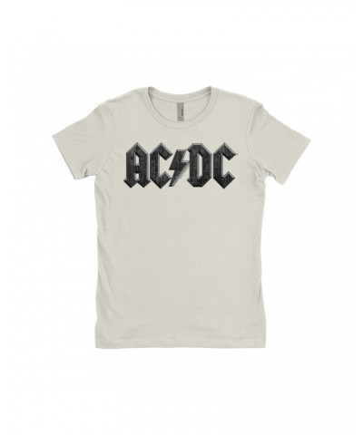 AC/DC Ladies' Boyfriend T-Shirt | Crocodile Texture Logo Shirt $9.23 Shirts