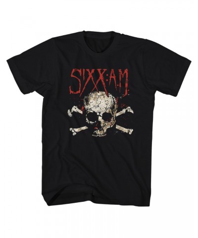 Sixx:AM Sixx:A.M. T-Shirt | Darkness Skull And Bones Sixx:A.M. Shirt $4.91 Shirts