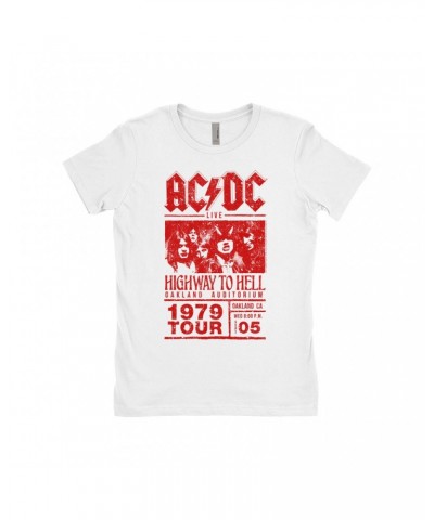 AC/DC Ladies' Boyfriend T-Shirt | Highway To Hell Oakland Concert Shirt $11.98 Shirts