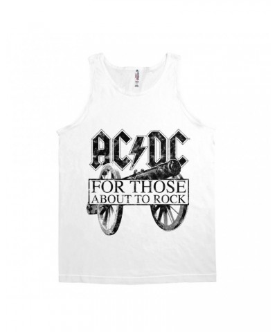 AC/DC Unisex Tank Top | For Those About To Rock Black Cannon Image Distressed Shirt $7.98 Shirts