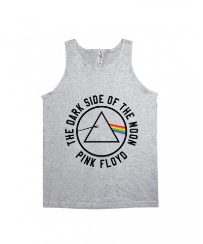 Pink Floyd Unisex Tank Top | Dark Side Of The Moon Sticker Image Shirt $11.73 Shirts