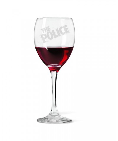 The Police Splatter Logo Laser Etched Wine Glass $7.20 Drinkware