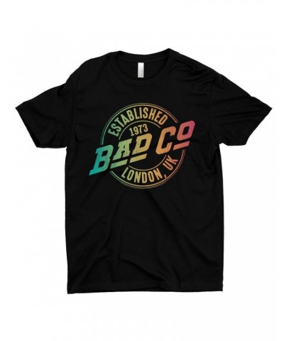 Bad Company T-Shirt | Rainbow Ombre Est. 1973 London Logo Shirt $8.73 Shirts