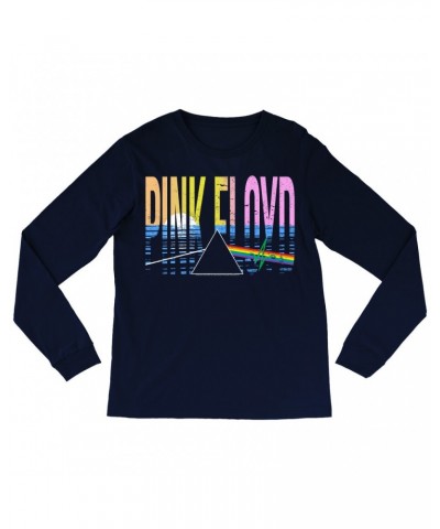 Pink Floyd Long Sleeve Shirt | Dark SIde Of The Moon Tropical Sunset Shirt $11.68 Shirts