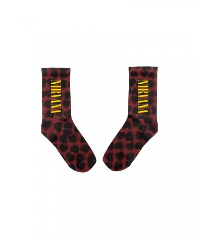 Nirvana Heart Shaped Box Socks $11.25 Footware