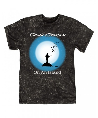 David Gilmour T-shirt | On An Island Album Design Mineral Wash Shirt $14.38 Shirts