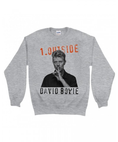 David Bowie Sweatshirt | Bowie Black And White Photo With Stars Sweatshirt $17.48 Sweatshirts