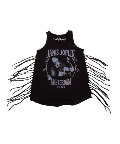 Janis Joplin Amsterdam 1969 Kids Black Tank with Fringe $4.20 Shirts