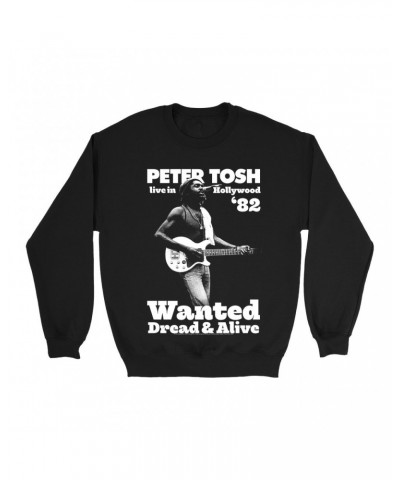 Peter Tosh Sweatshirt | Live In Hollywood '82 Sweatshirt $13.63 Sweatshirts